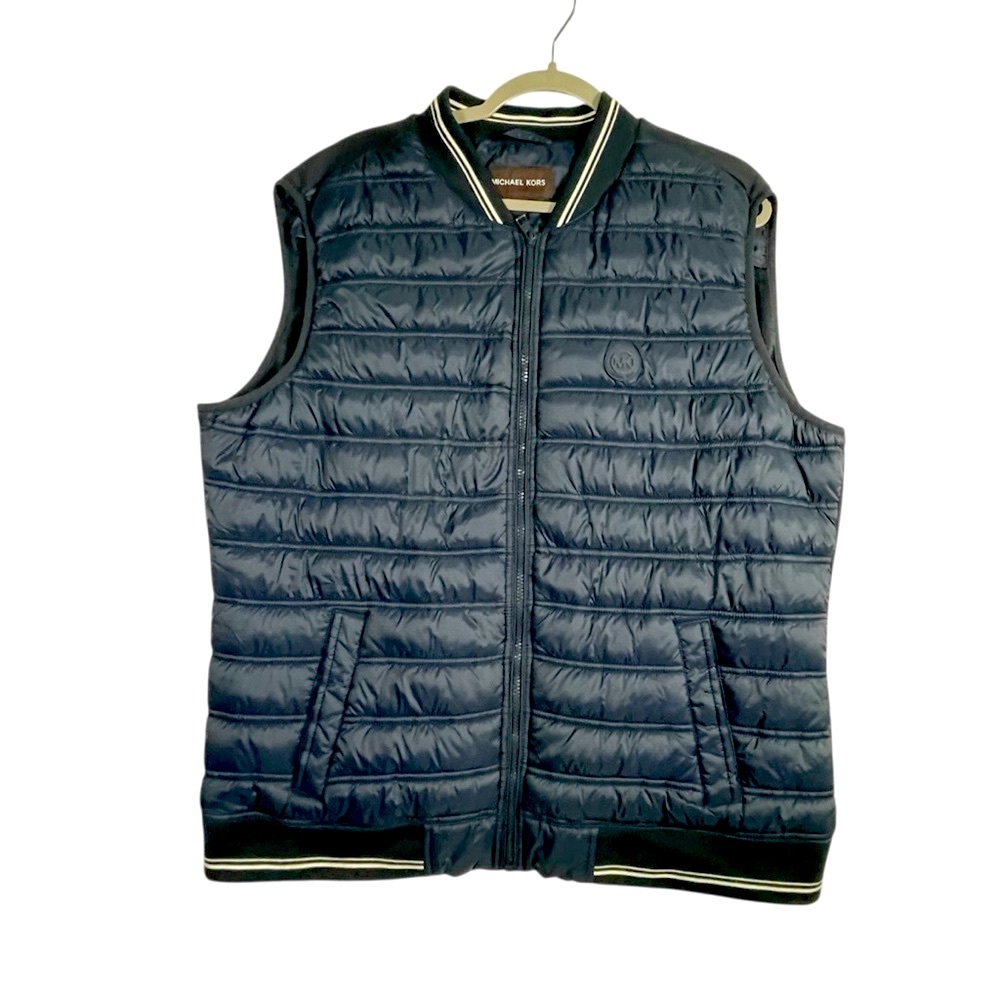 Michael Kors Blue Navy Quilted Vest Men’s Size XXL EUC